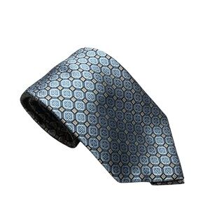Damon Vintage Men's Blue Silk Ewine Medallion Tie
